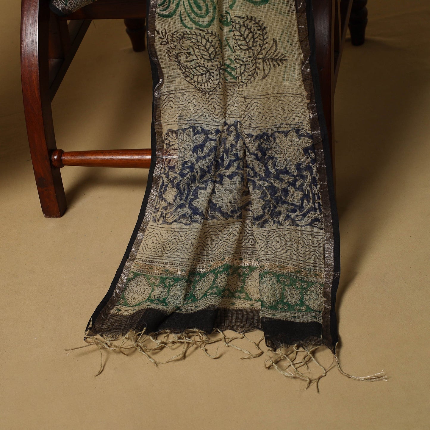 3pc kota doria cotton bagru unstitched dress material 28