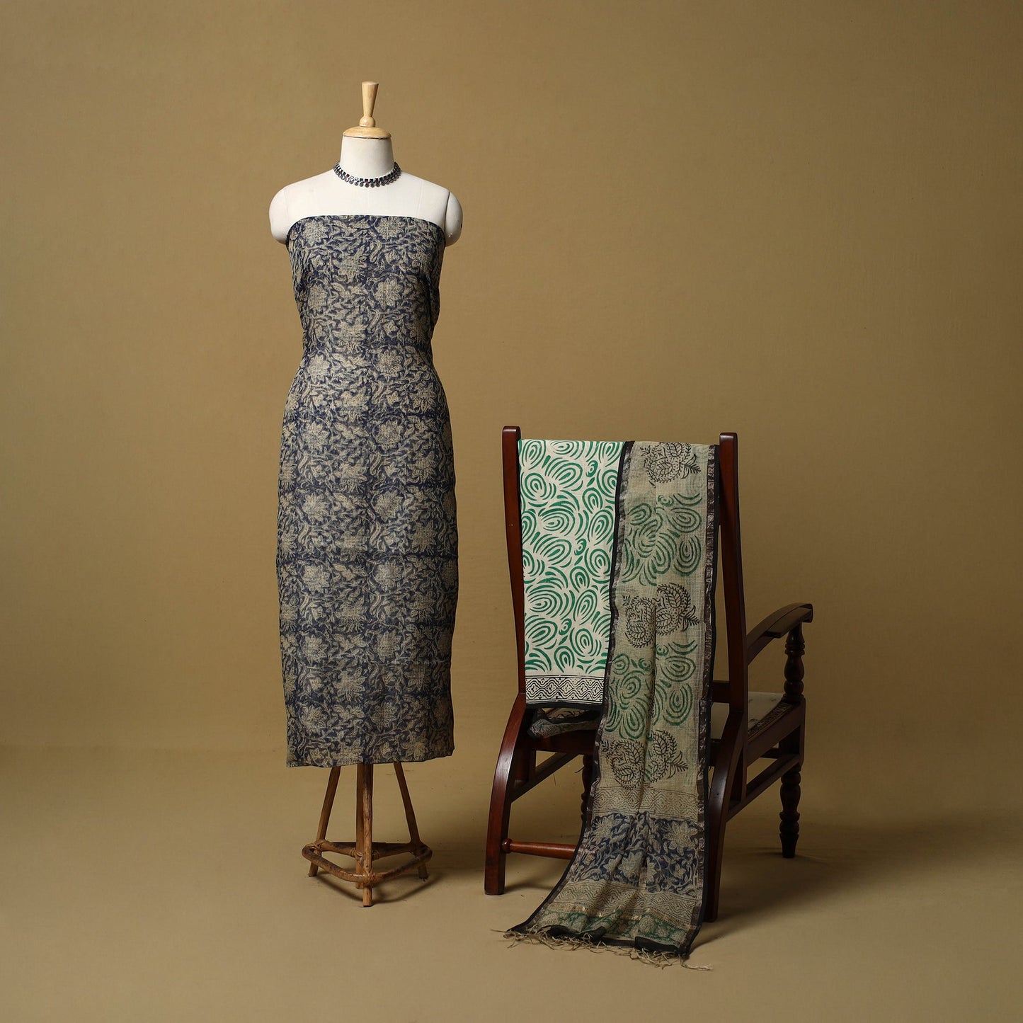 3pc kota doria cotton bagru unstitched dress material 28