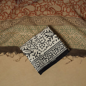 3pc kota doria cotton bagru unstitched dress material 30