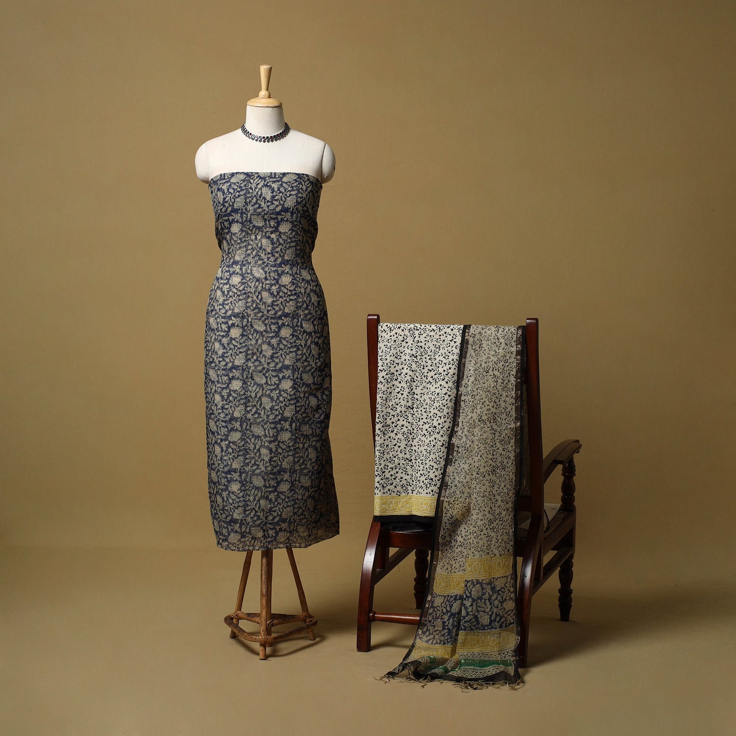 3pc kota doria cotton bagru unstitched dress material 31