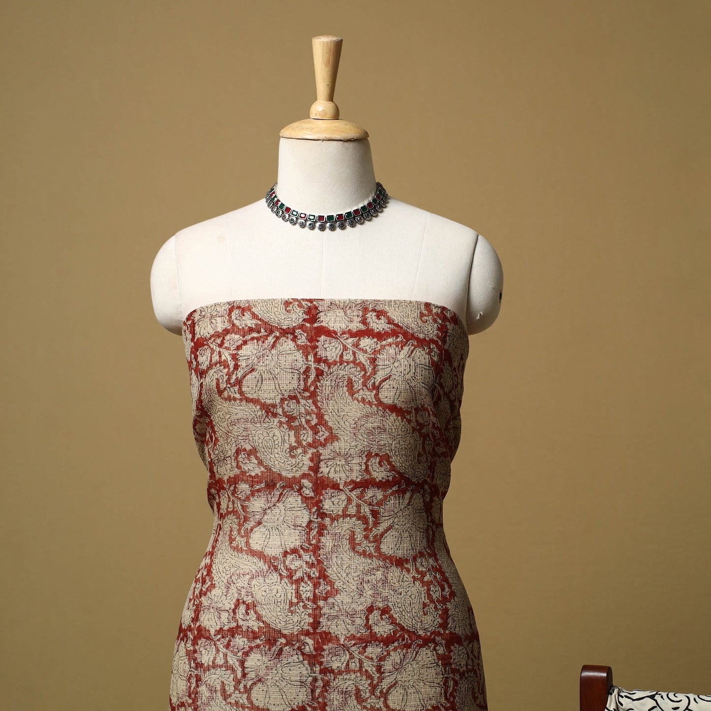 3pc kota doria cotton bagru unstitched dress material 32