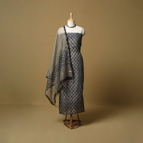 3pc kota doria cotton bagru unstitched dress material 33