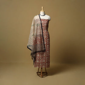 3pc kota doria cotton bagru unstitched dress material 35