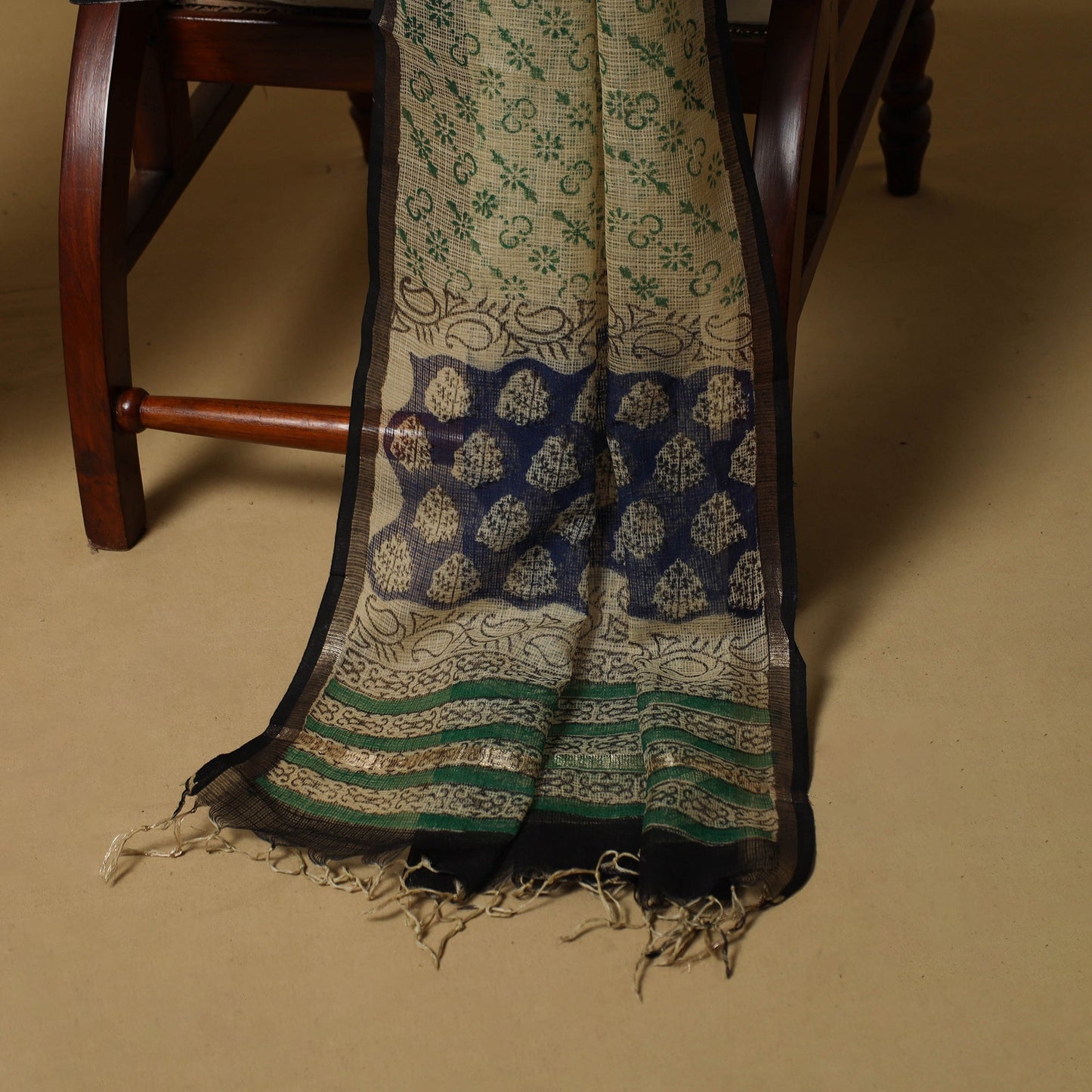 3pc kota doria cotton bagru unstitched dress material 37