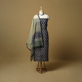 3pc kota doria cotton bagru unstitched dress material 37