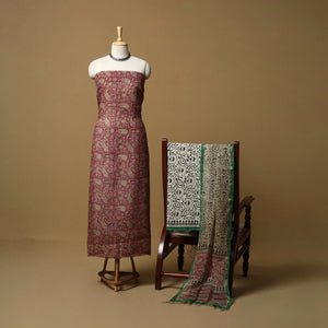 3pc kota doria cotton bagru unstitched dress material 38