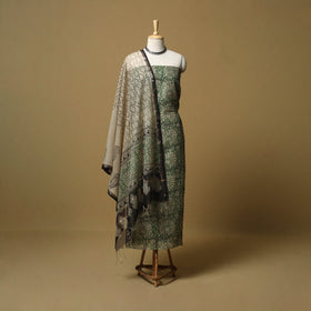 3pc kota doria cotton bagru unstitched dress material 40