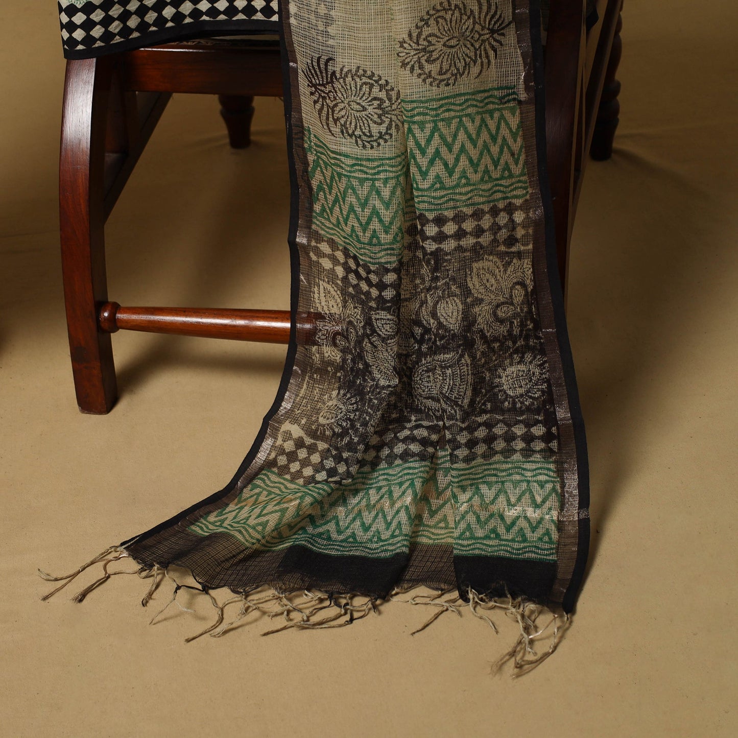 3pc kota doria cotton bagru unstitched dress material 41