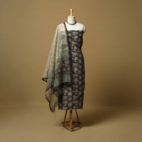 3pc kota doria cotton bagru unstitched dress material 41