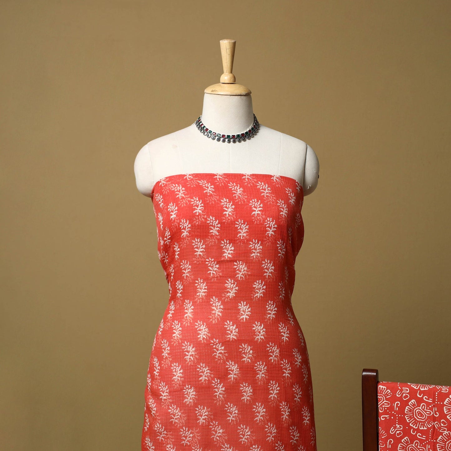 3pc kota doria cotton bagru unstitched dress material 62