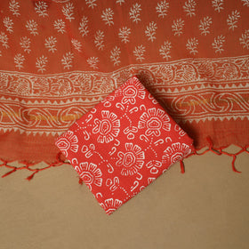 3pc kota doria cotton bagru unstitched dress material 62