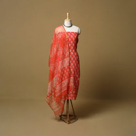 3pc kota doria cotton bagru unstitched dress material 62