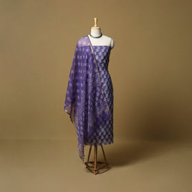 3pc kota doria cotton bagru unstitched dress material 63