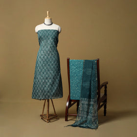 3pc kota doria cotton bagru unstitched dress material 64