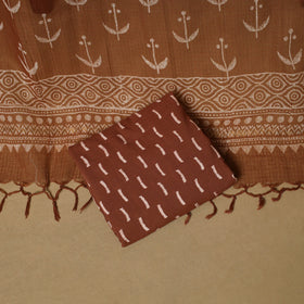 3pc kota doria cotton bagru unstitched dress material 65