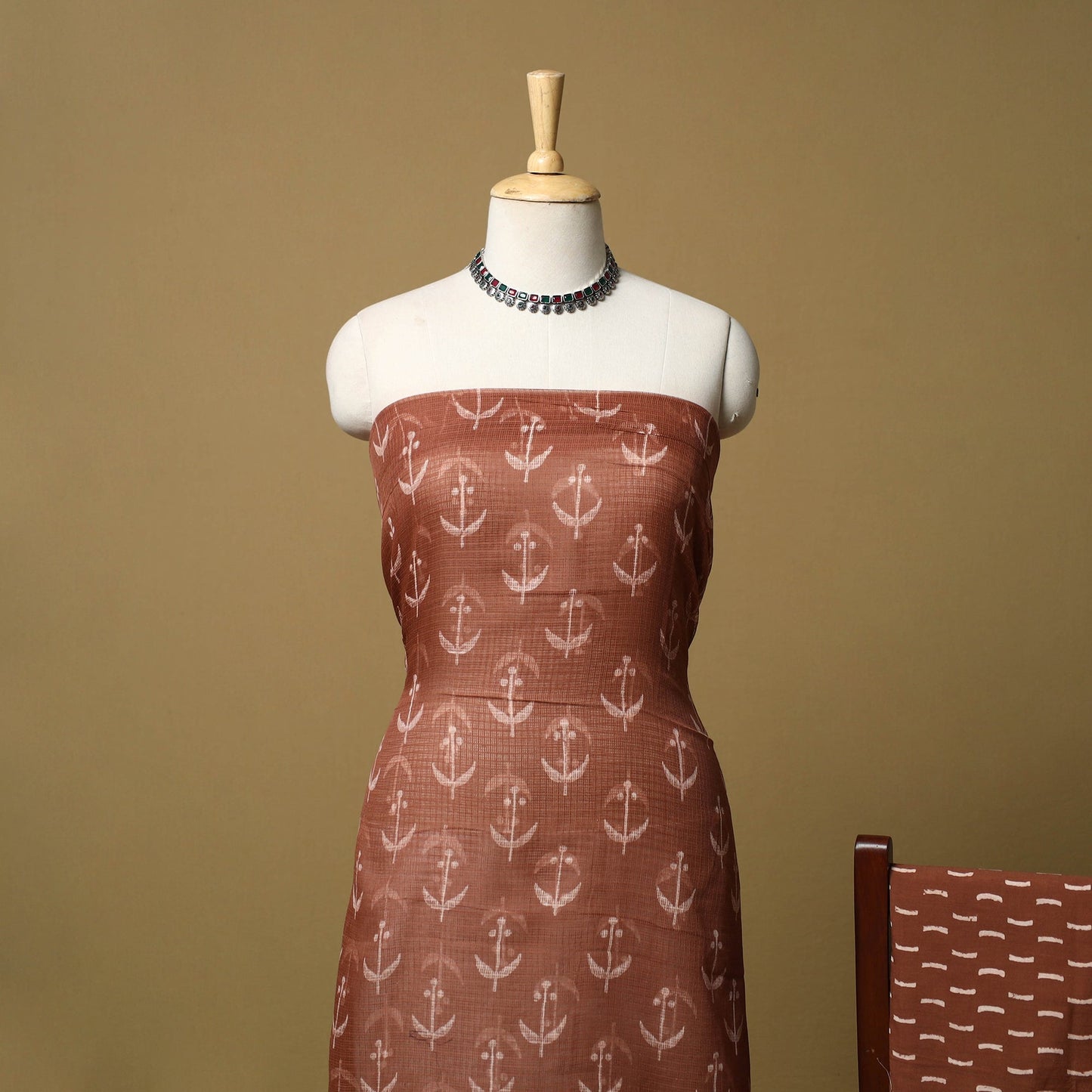 3pc kota doria cotton bagru unstitched dress material 65