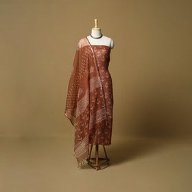 3pc kota doria cotton bagru unstitched dress material 65