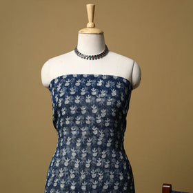 3pc kota doria cotton indigo bagru unstitched dress