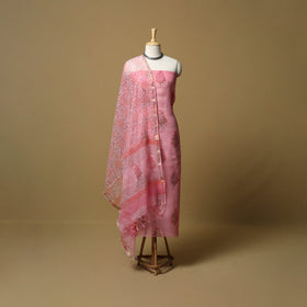 3pc kota doria cotton sanganeri unstitched dress material