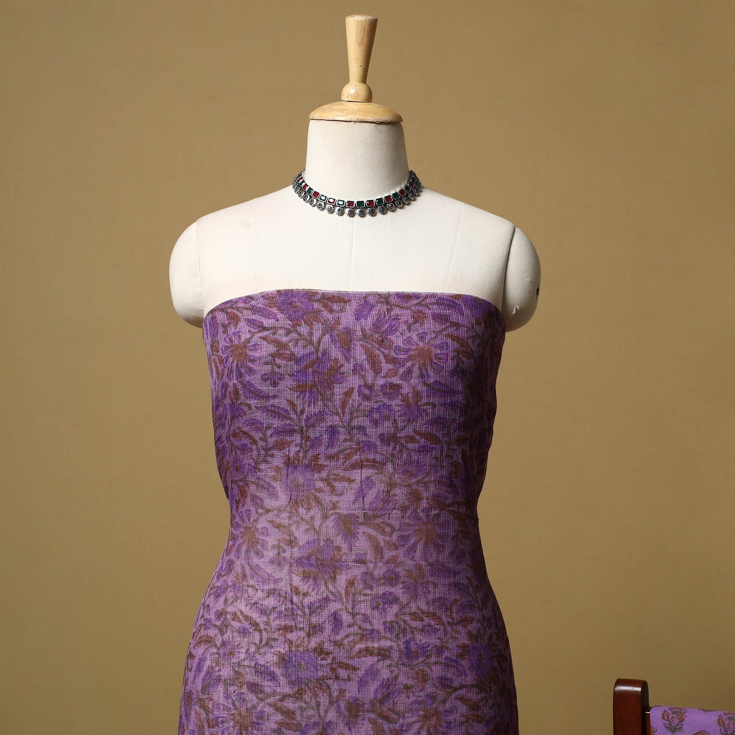 3pc kota doria cotton sanganeri unstitched dress material