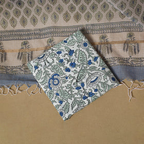 3pc kota doria cotton sanganeri unstitched dress material