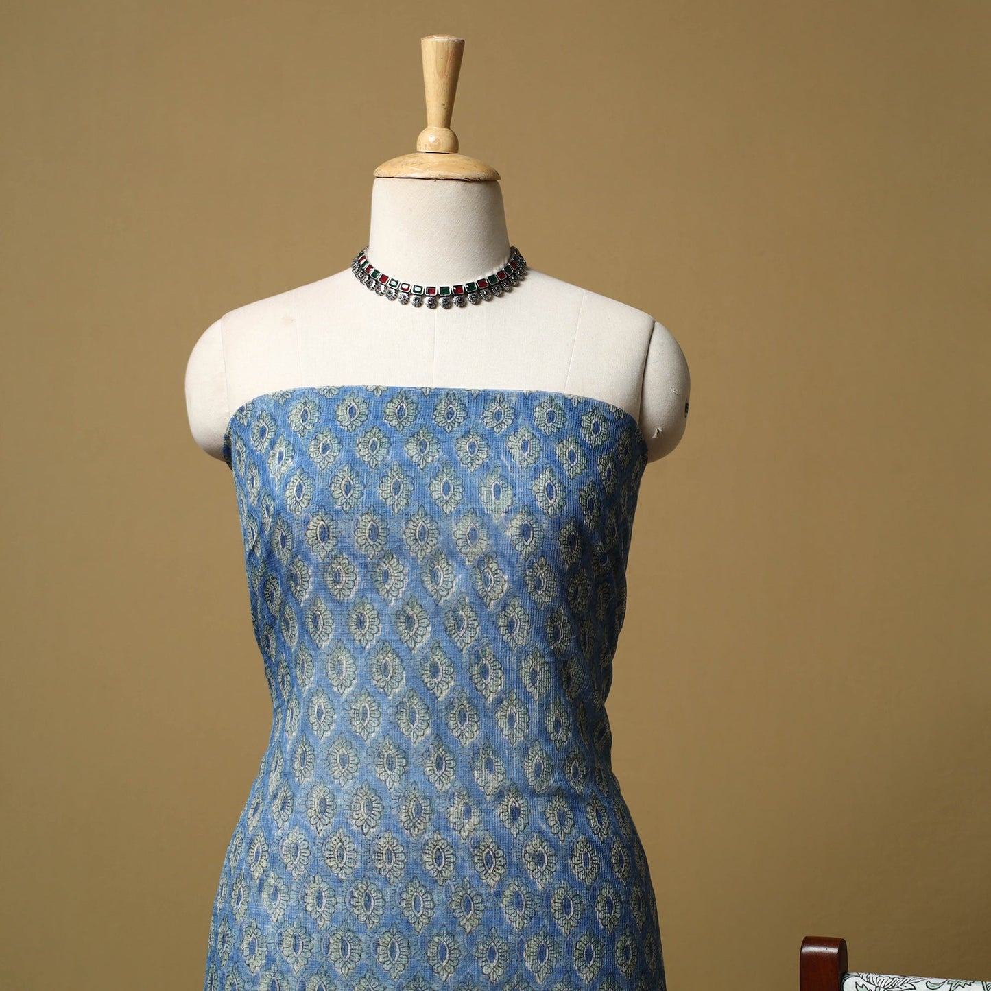 3pc kota doria cotton sanganeri unstitched dress material