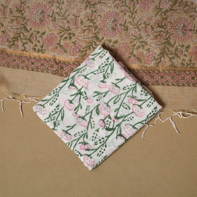 3pc kota doria cotton sanganeri unstitched dress material