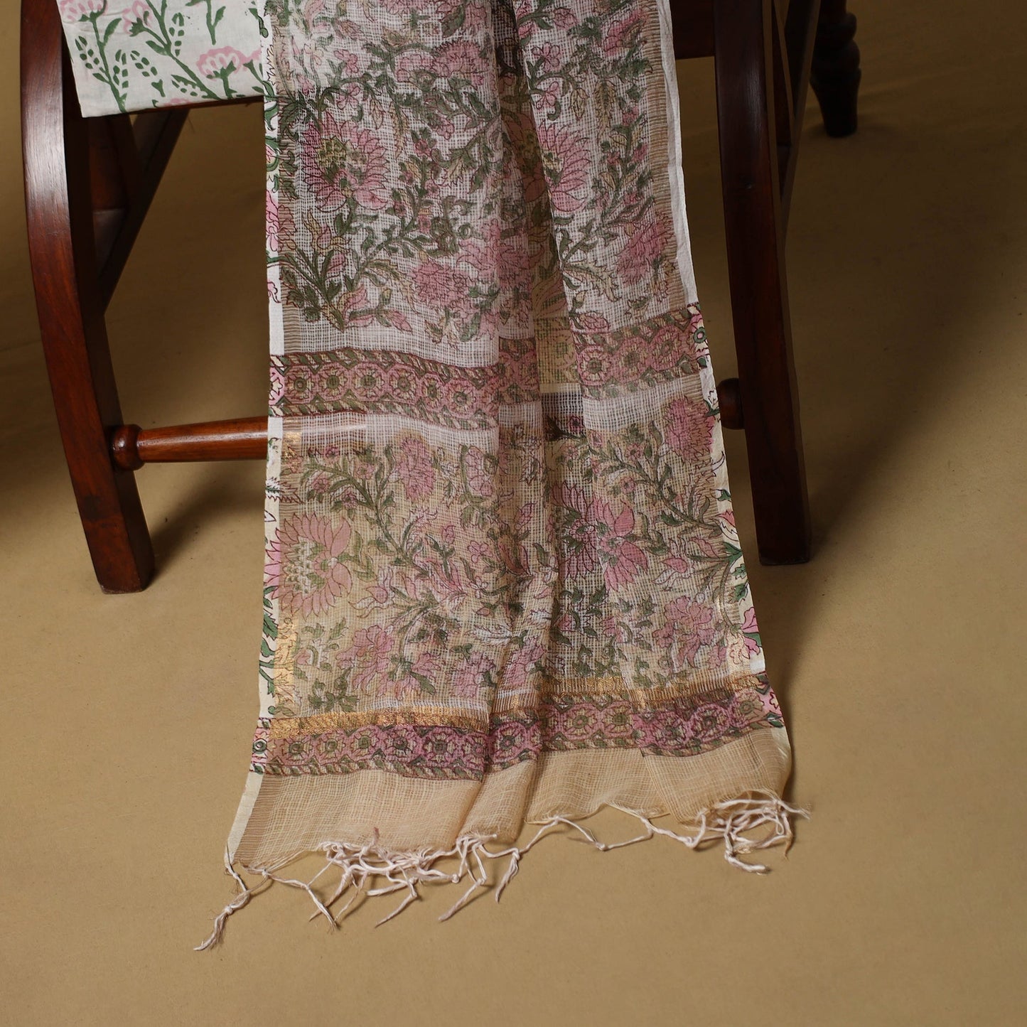 3pc kota doria cotton sanganeri unstitched dress material