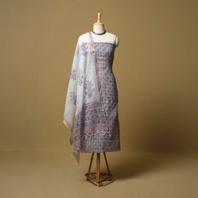 3pc kota doria cotton sanganeri unstitched dress material