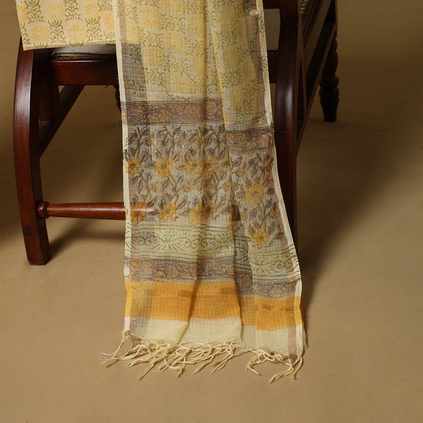 3pc kota doria cotton sanganeri unstitched dress material