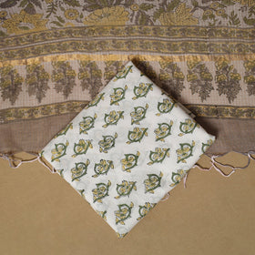 3pc kota doria cotton sanganeri unstitched dress material