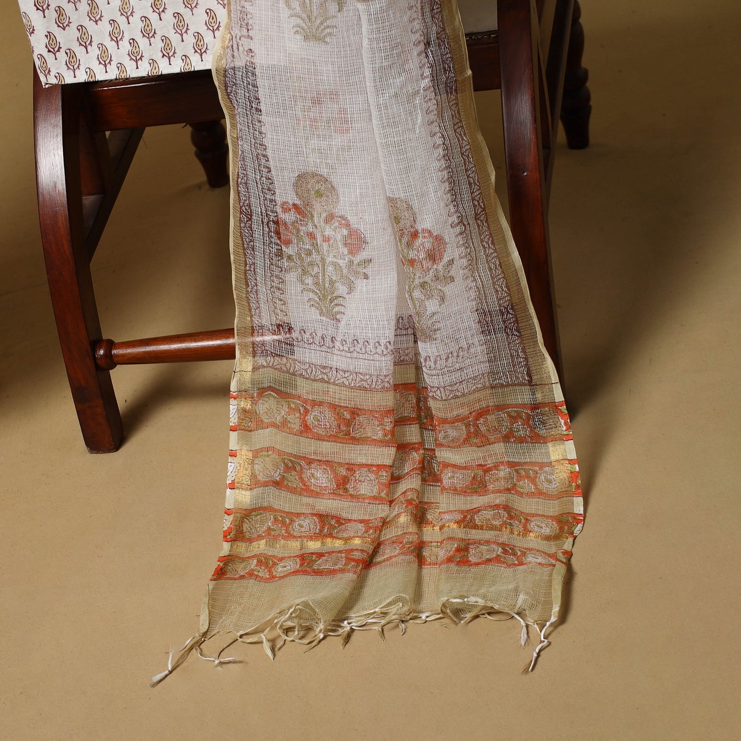 3pc kota doria cotton sanganeri unstitched dress material