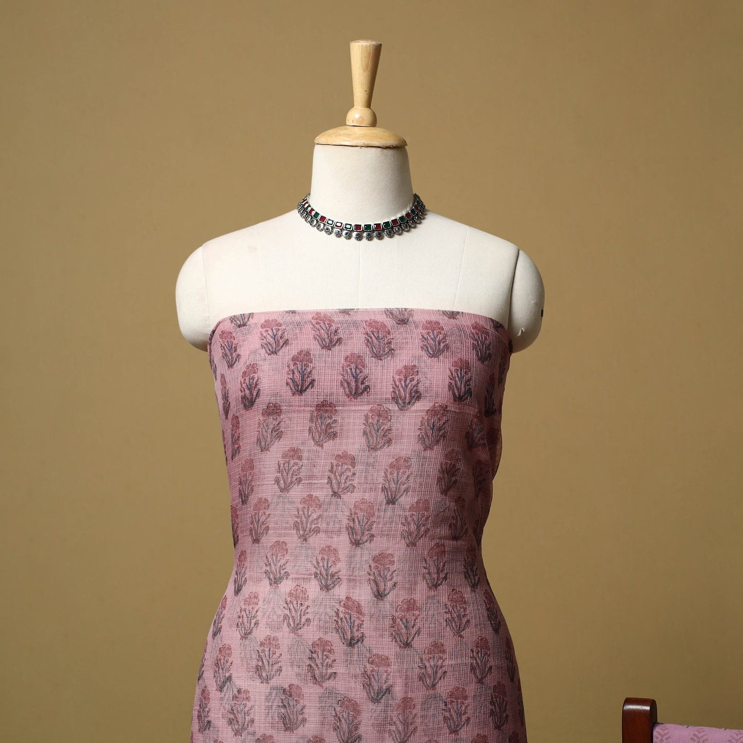 3pc kota doria cotton sanganeri unstitched dress material