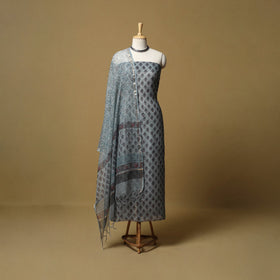 3pc kota doria cotton sanganeri unstitched dress material