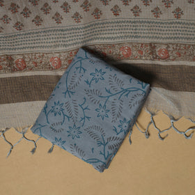 3pc kota doria cotton sanganeri unstitched dress material