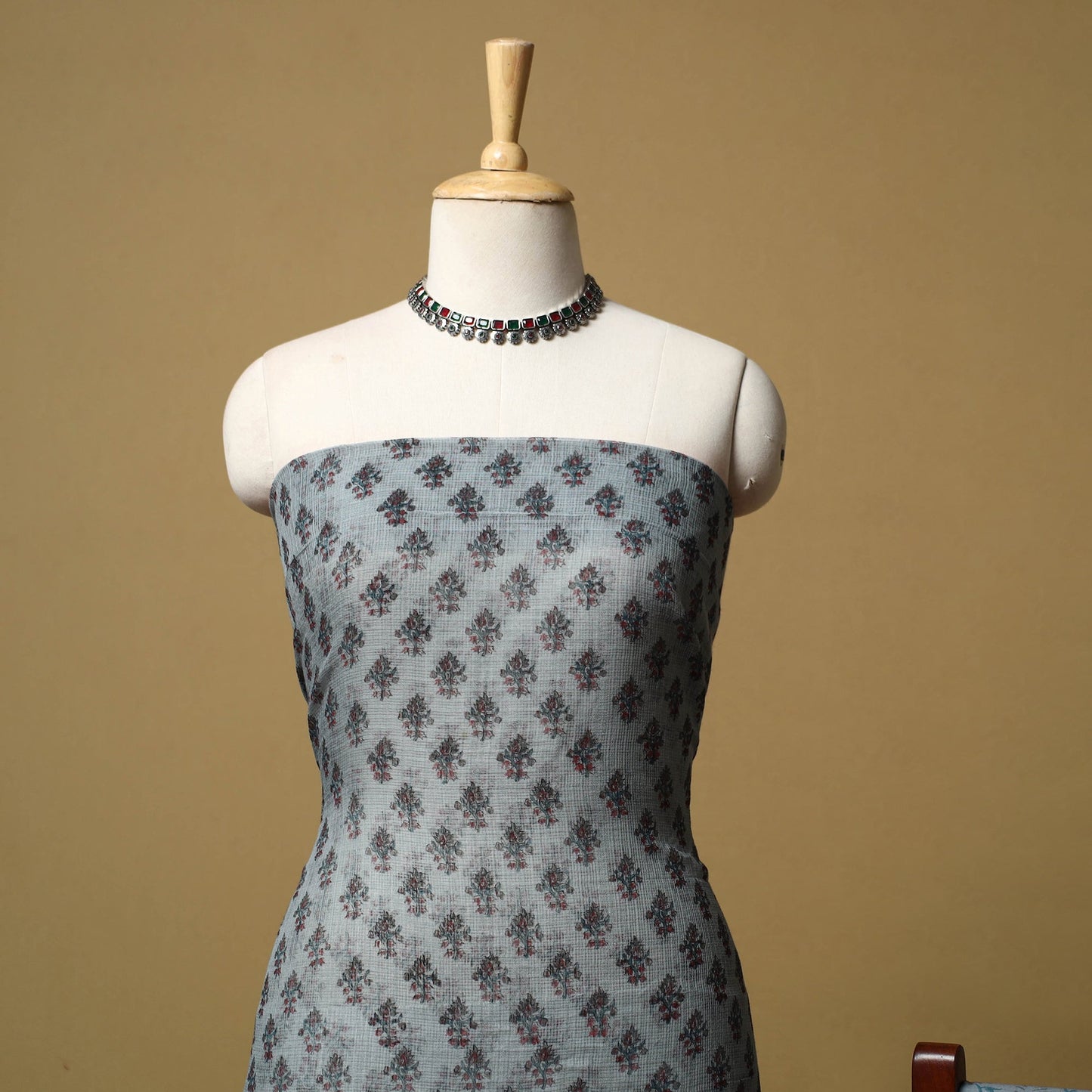 3pc kota doria cotton sanganeri unstitched dress material