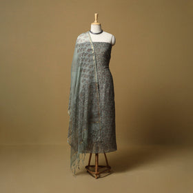 3pc kota doria cotton sanganeri unstitched dress material