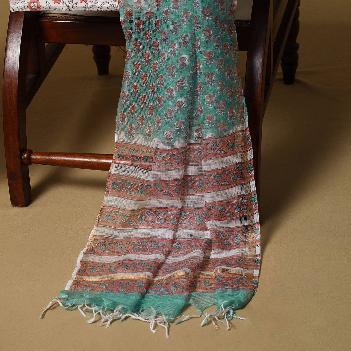 3pc kota doria cotton sanganeri unstitched dress material