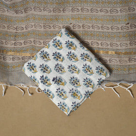 3pc kota doria cotton sanganeri unstitched dress material