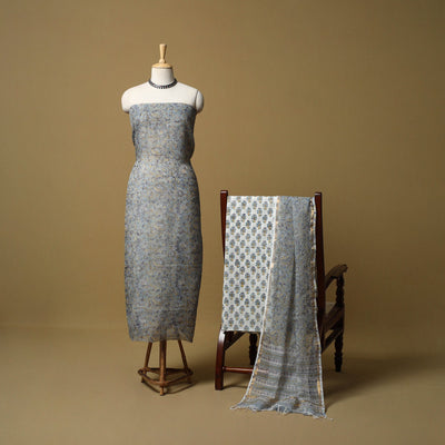 3pc kota doria cotton sanganeri unstitched dress material