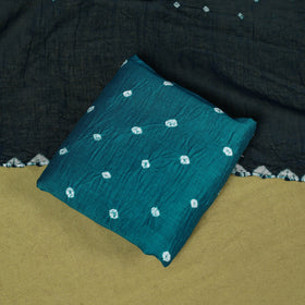 3pc kutch tie-dye satin cotton unstitched bandhani dress