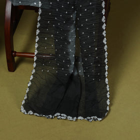 3pc kutch tie-dye satin cotton unstitched bandhani dress