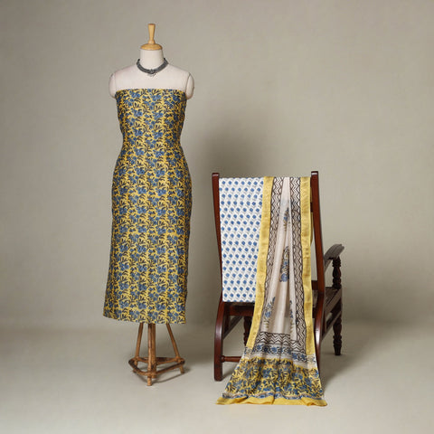 3pc maheshwari silk unstitched sanganeri dress material 01