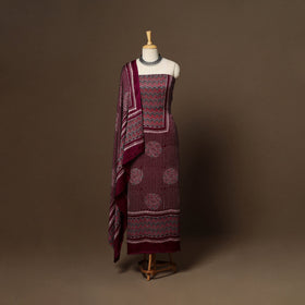 3pc natural dyed unstitched modal silk dress material 27