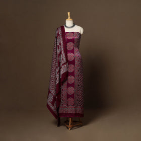 3pc natural dyed unstitched modal silk dress material 28