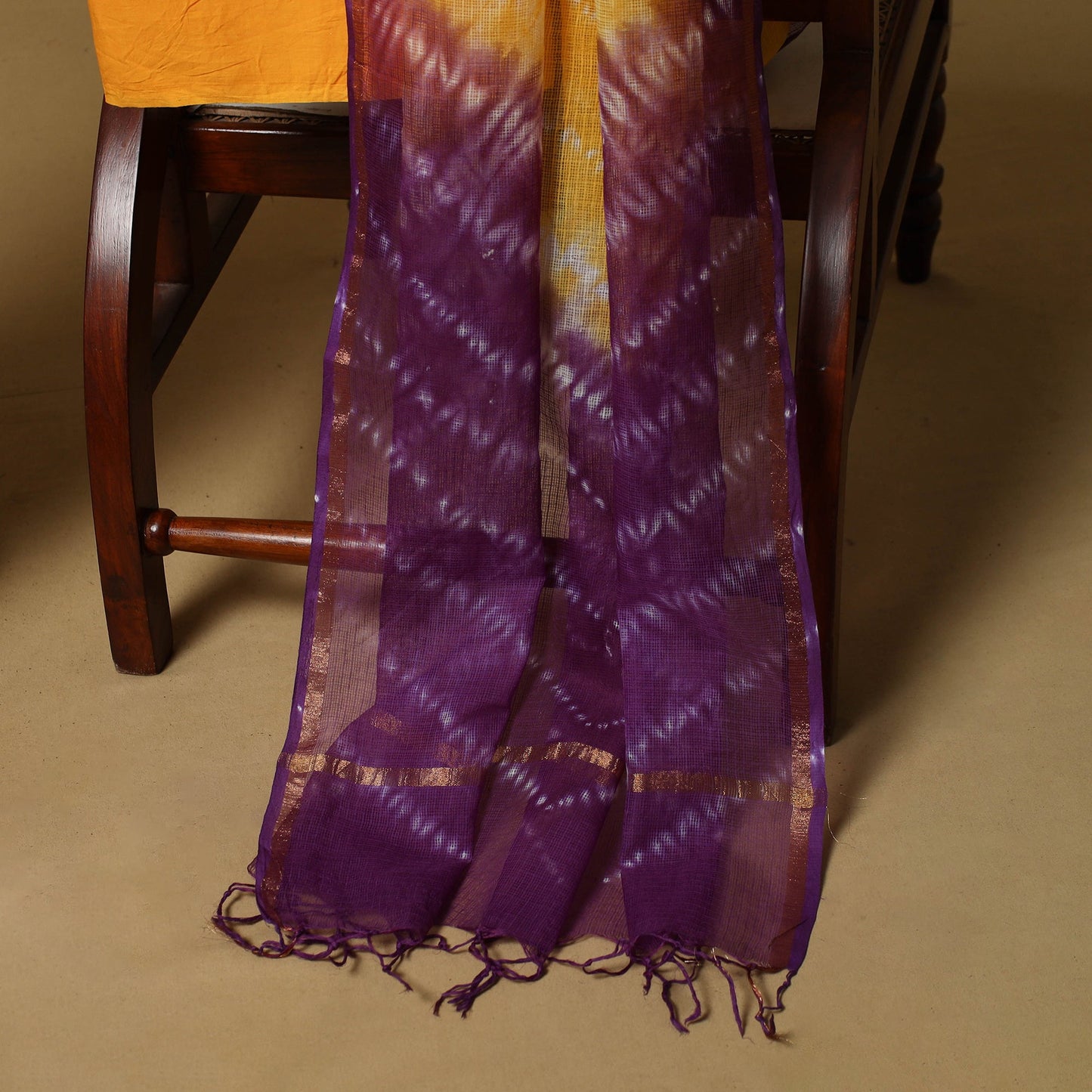 3pc tie-dye kota doria cotton shibori unstitched dress