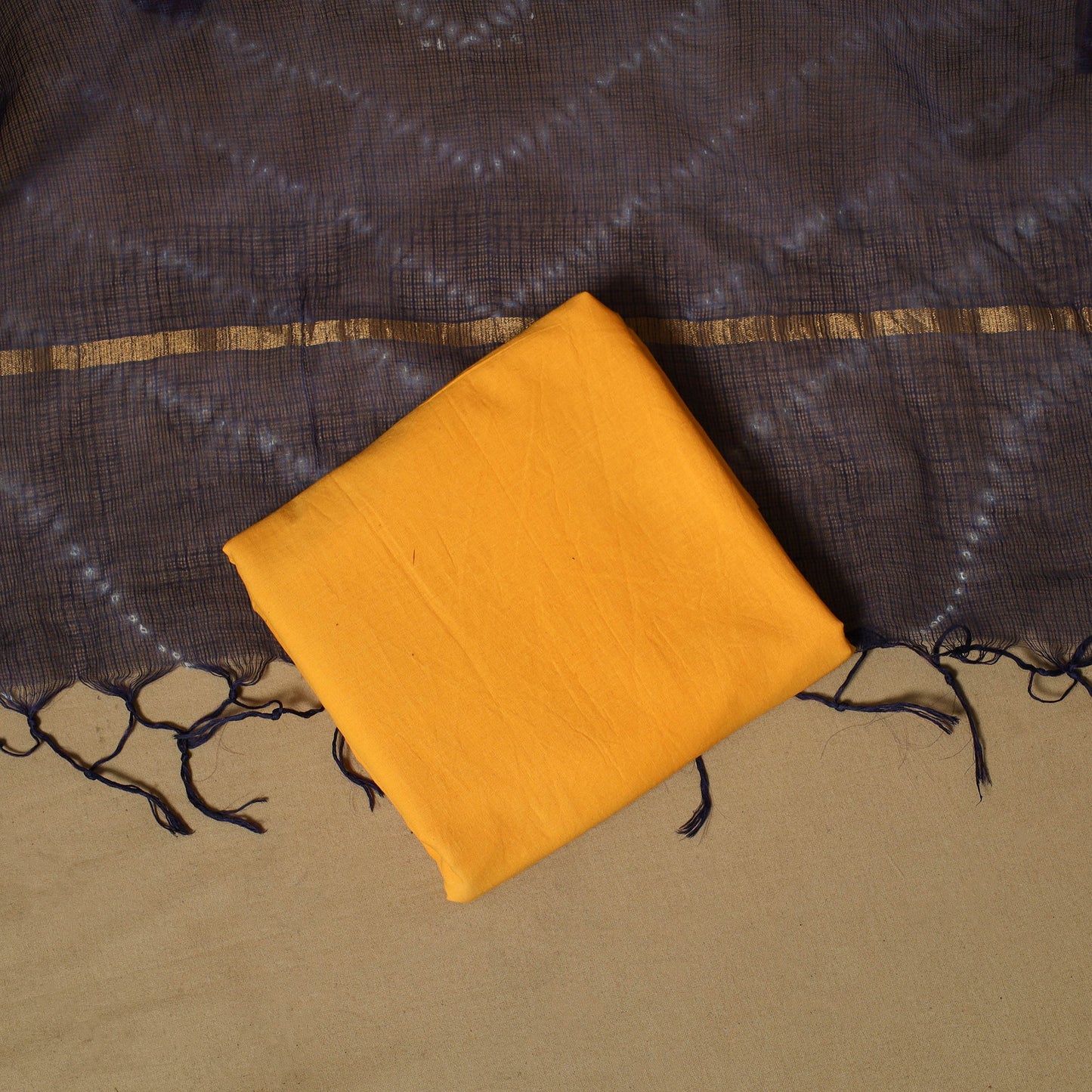 3pc tie-dye kota doria cotton shibori unstitched dress