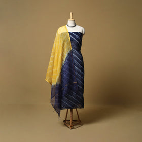 3pc tie-dye kota doria cotton shibori unstitched dress