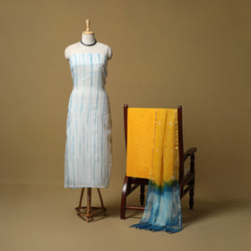 3pc tie-dye kota doria cotton shibori unstitched dress