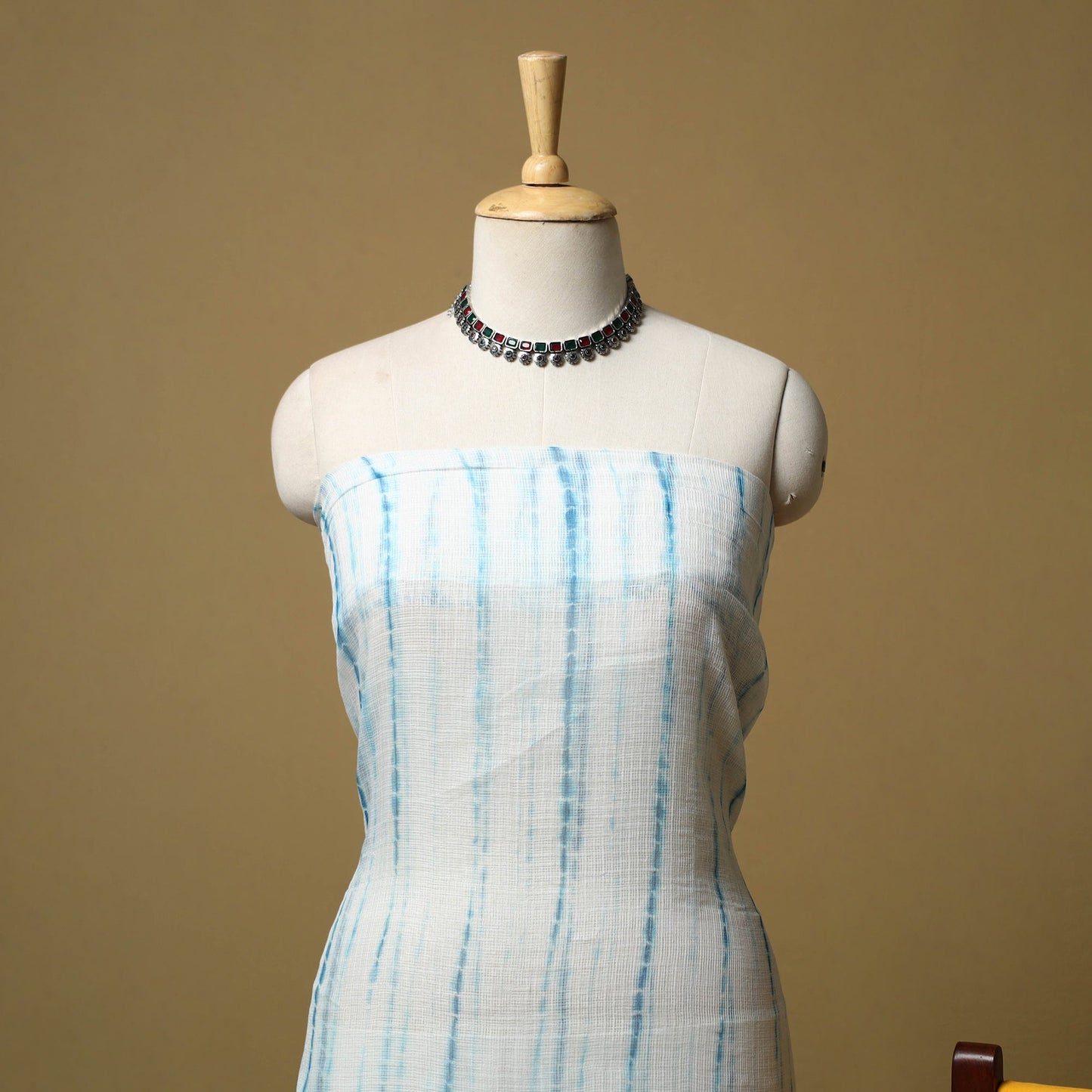 3pc tie-dye kota doria cotton shibori unstitched dress